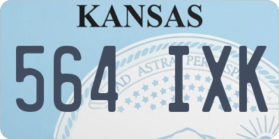 KS license plate 564IXK