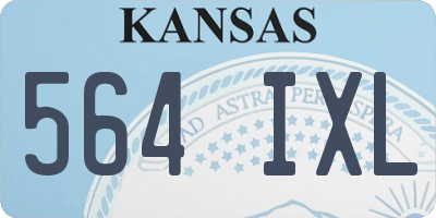 KS license plate 564IXL