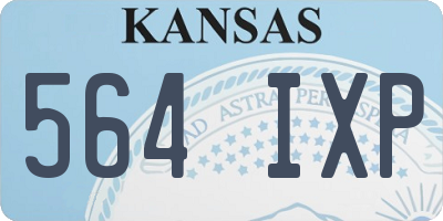 KS license plate 564IXP