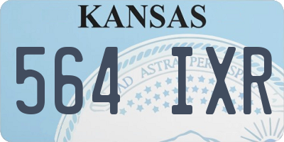 KS license plate 564IXR
