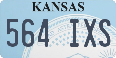 KS license plate 564IXS