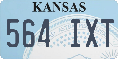 KS license plate 564IXT