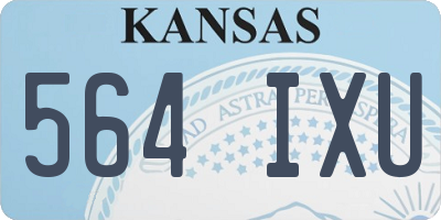 KS license plate 564IXU
