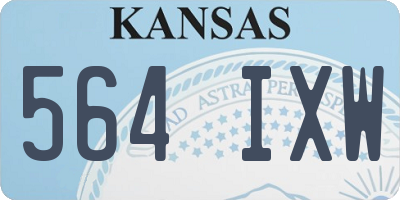 KS license plate 564IXW
