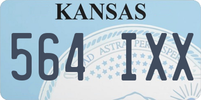 KS license plate 564IXX