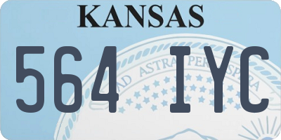 KS license plate 564IYC