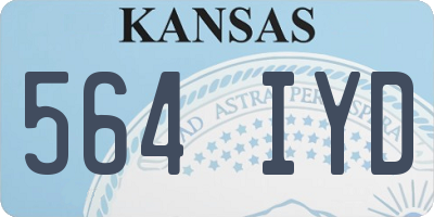 KS license plate 564IYD