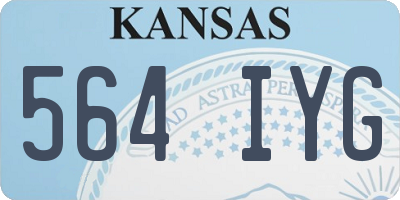 KS license plate 564IYG