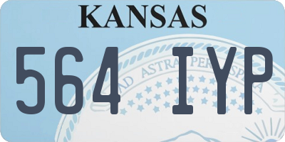 KS license plate 564IYP