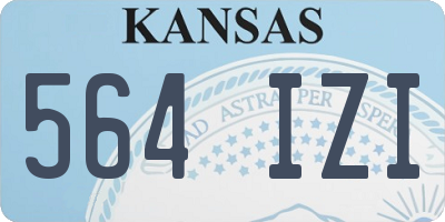 KS license plate 564IZI