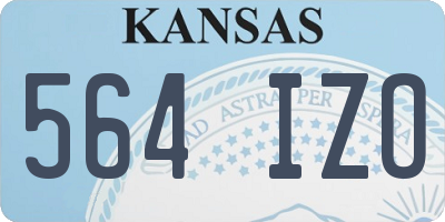 KS license plate 564IZO