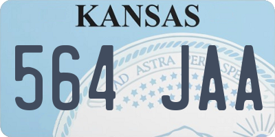 KS license plate 564JAA