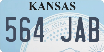 KS license plate 564JAB