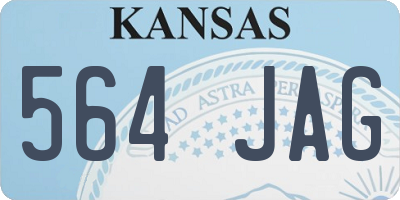 KS license plate 564JAG