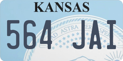 KS license plate 564JAI