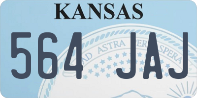 KS license plate 564JAJ