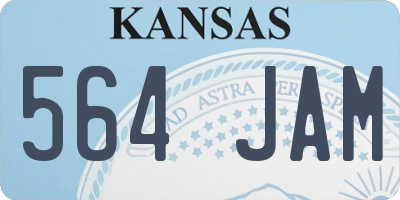 KS license plate 564JAM