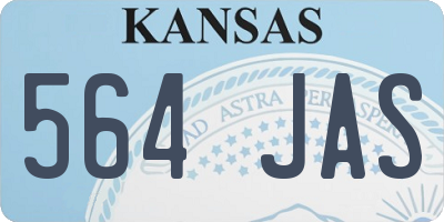 KS license plate 564JAS