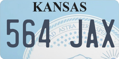 KS license plate 564JAX