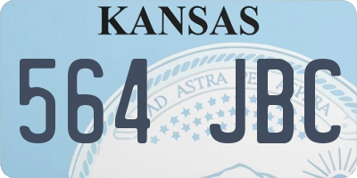 KS license plate 564JBC