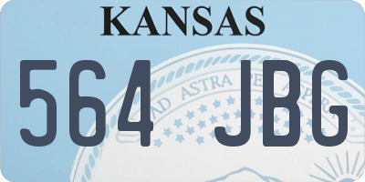 KS license plate 564JBG