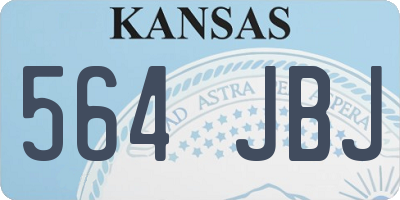 KS license plate 564JBJ