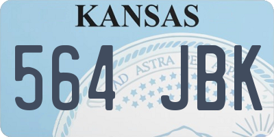 KS license plate 564JBK