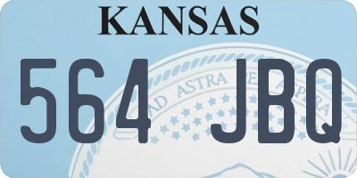 KS license plate 564JBQ