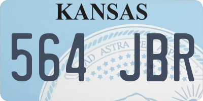 KS license plate 564JBR