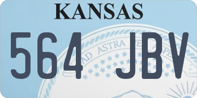 KS license plate 564JBV