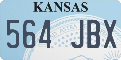 KS license plate 564JBX