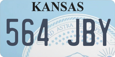 KS license plate 564JBY