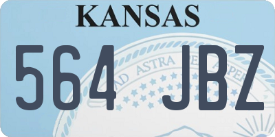 KS license plate 564JBZ