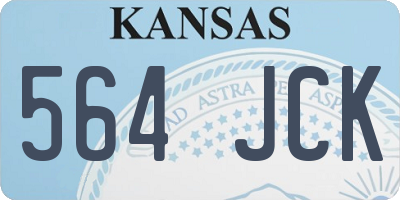 KS license plate 564JCK