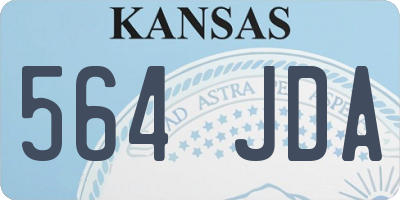 KS license plate 564JDA