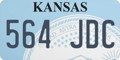 KS license plate 564JDC