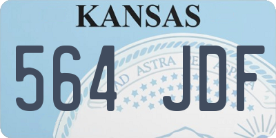 KS license plate 564JDF