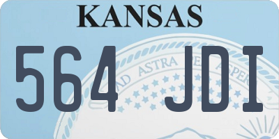 KS license plate 564JDI