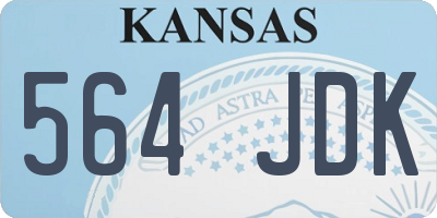 KS license plate 564JDK