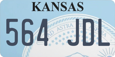 KS license plate 564JDL