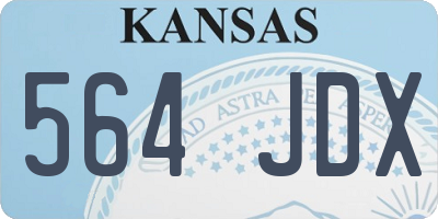 KS license plate 564JDX