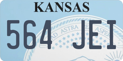 KS license plate 564JEI