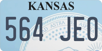 KS license plate 564JEO