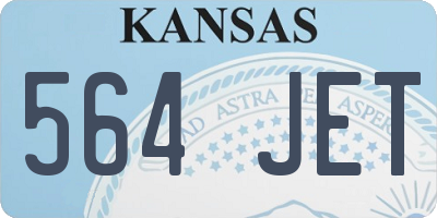 KS license plate 564JET