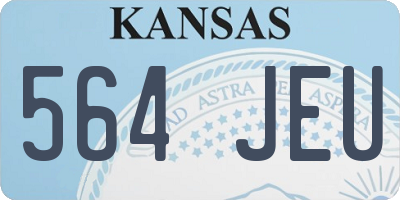 KS license plate 564JEU