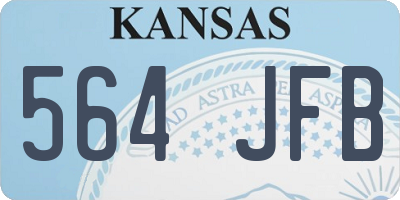 KS license plate 564JFB
