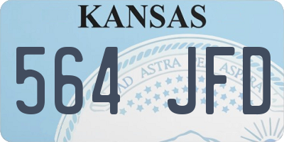 KS license plate 564JFD