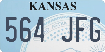 KS license plate 564JFG