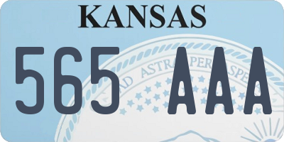 KS license plate 565AAA