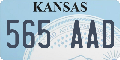 KS license plate 565AAD